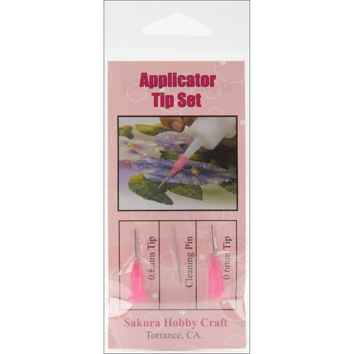 3D Crystal Lacquer Applicator Tips 2/Pkg .6mm W/Cleaning Pin