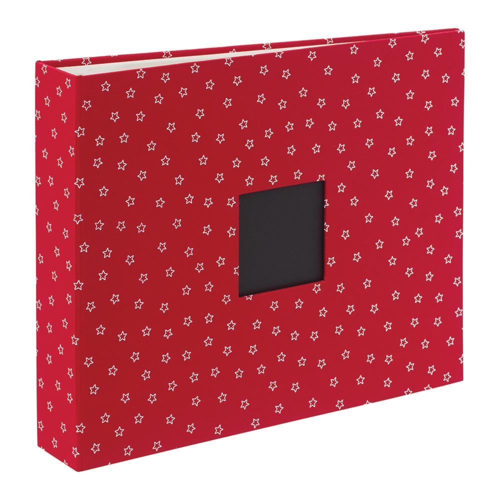 American Crafts Cloth D-Ring 12X12 inch Album - Cardinal