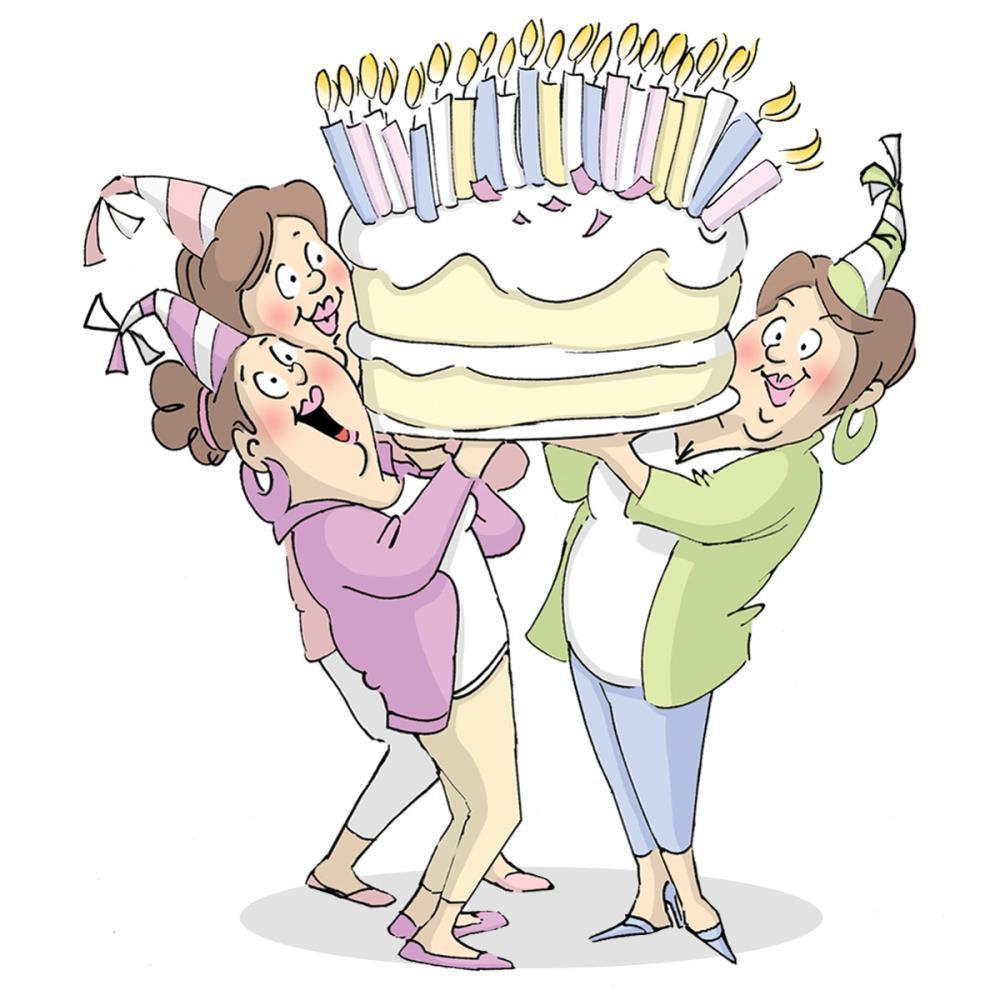 Art Impressions Girlfriends Cling Rubber Stamp 3.25 inch X2.75 inch Giant Cake