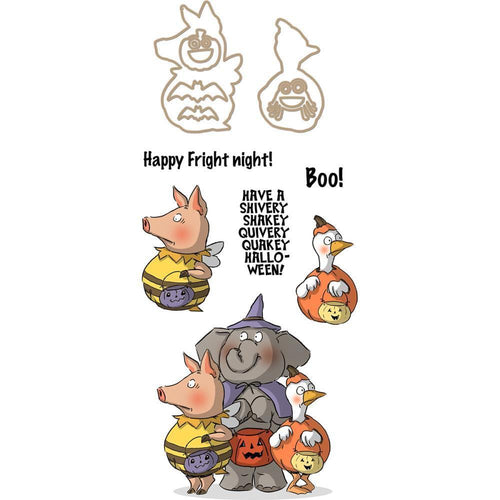 Art Impressions Mini Shakers Card Cling Rubber Stamps 4 inch X6 inch Quivery