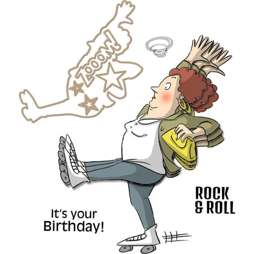 Art Impressions Mini Shakers Card Cling Rubber Stamps 4 inch X4 inch Rock & Roll