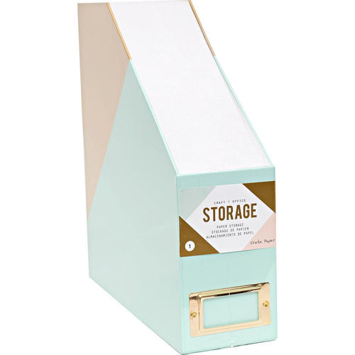 American Crafts - Desktop Paper Storage Blue & Gold