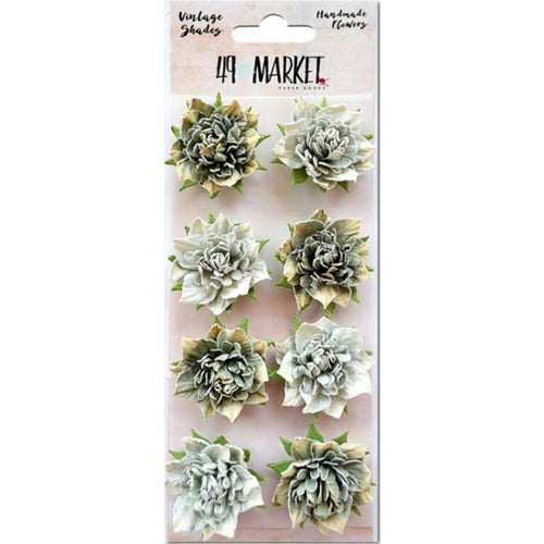 49 and Market - Vintage Shades Blossoms 1.25 inch 8 pack - Sage