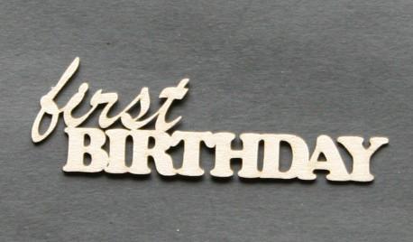 2 Crafty Chipboard - First Birthday *