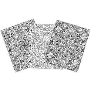 American Crafts - Creative Zen Colouring Folders 9.6 inch X14 inch 3 pack Kaleidoscope