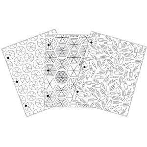 American Crafts - Creative Zen Colouring Folders 9.6 inch X14 inch 3 pack Summer