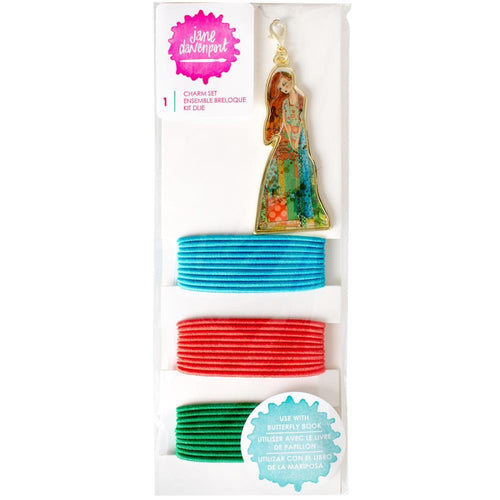 American Crafts Jane Davenport Butterfly Effect Charm & Band Set Stacy, 1 Charm, 3 Bands & 6 Clamps