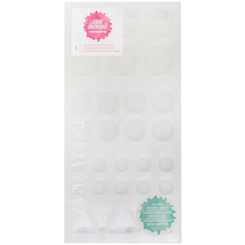 American Crafts Jane Davenport Butterfly Effect Stencil & Washi Holder Palette Basic Shapes
