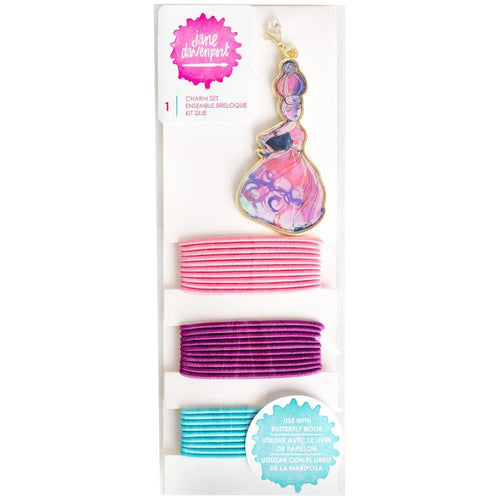 American Crafts Jane Davenport Butterfly Effect Charm & Band Set Sasha, 1 Charm, 3 Bands & 6 Clamps