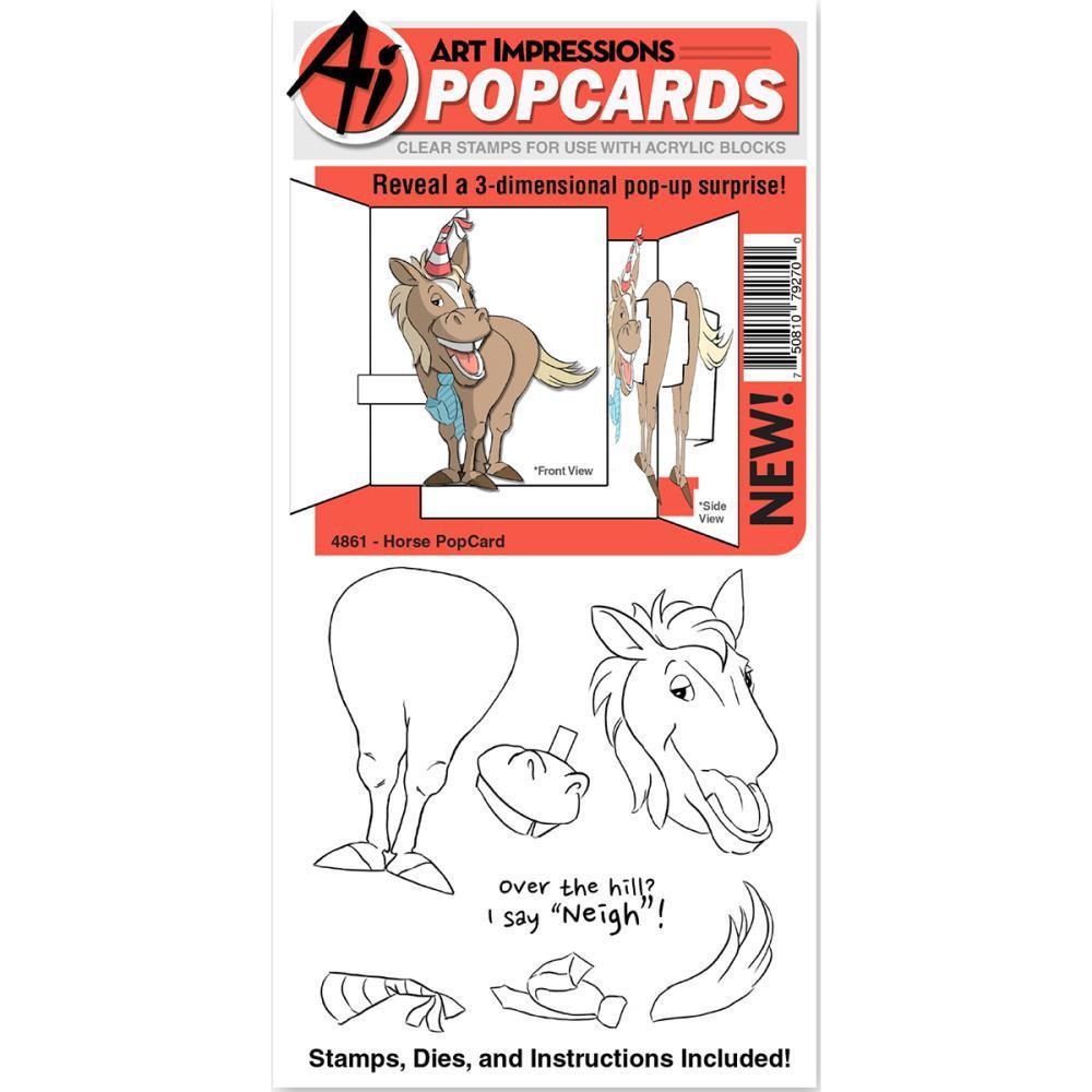 Art Impressions PopCard with Stamps, Dies and Instructions - Horse