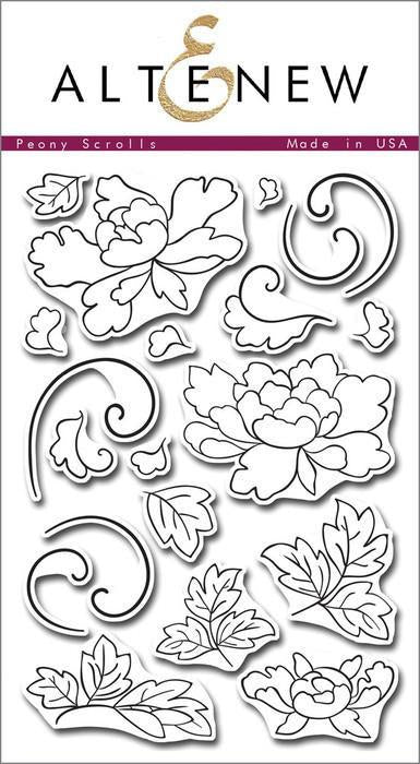 Altenew Clear Stamps - Peony Scrolls