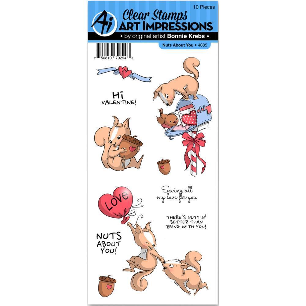 Art Impressions People Cling Rubber Stamps 7X4 inch - Nuts About You