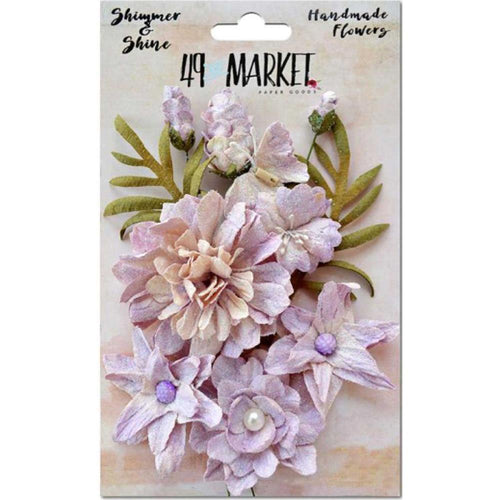 49 and Market - Shimmer & Shine Flowers 1.5-2 inch 11 pack - Lilac Fleur Des Champs