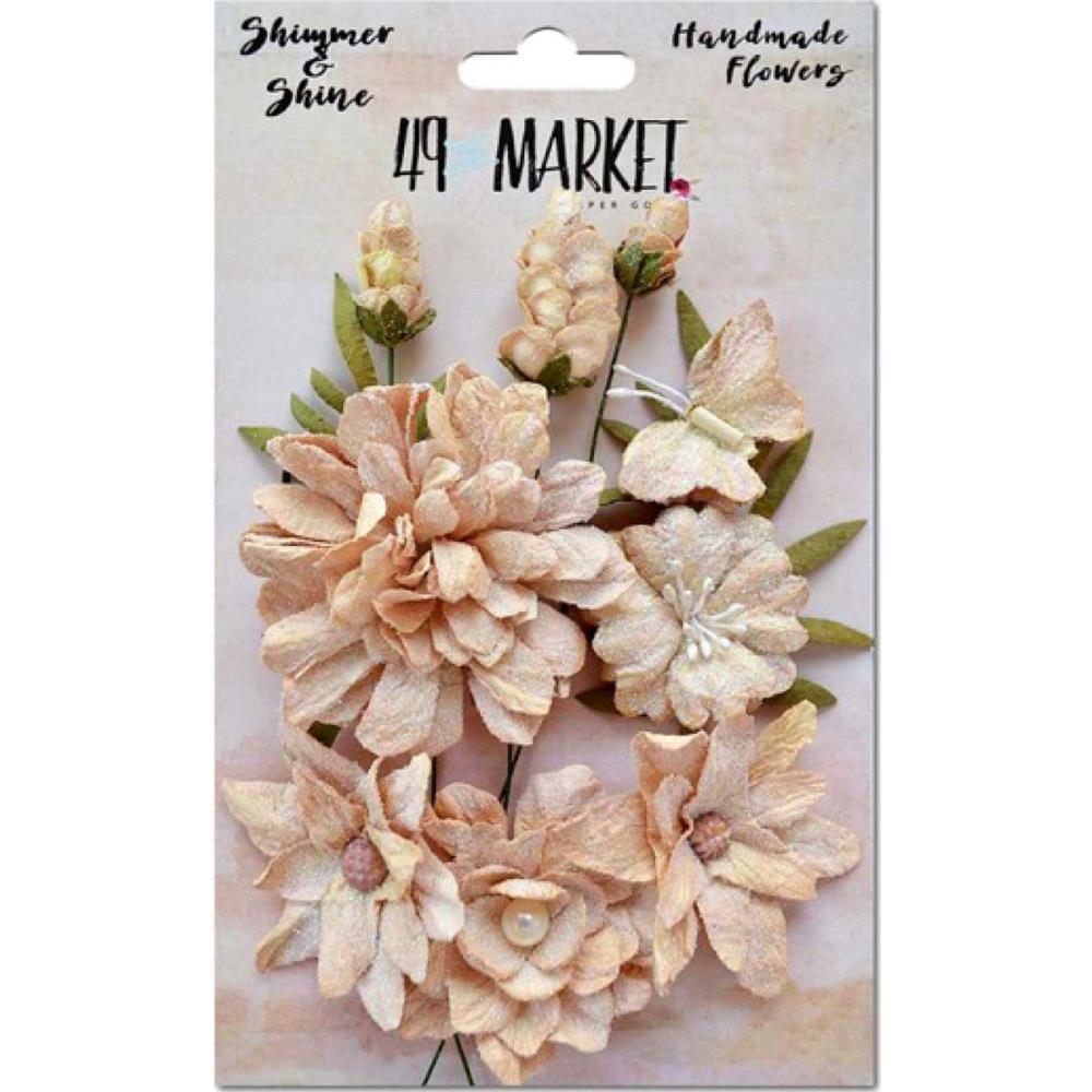 49 and Market - Shimmer & Shine Flowers 1.5-2 inch 11 pack - Amber Fleur Des Champs