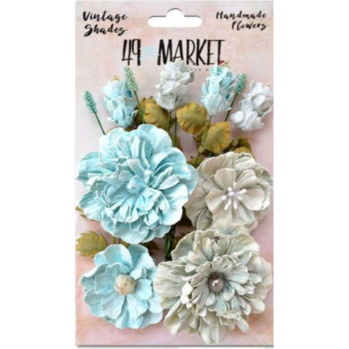 49 and Market - Vintage Shades Bouquet Assorted Sizes 14 pack - Blue