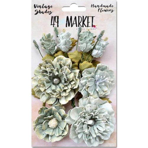49 and Market - Vintage Shades Bouquet Assorted Sizes 14  pack - Sage