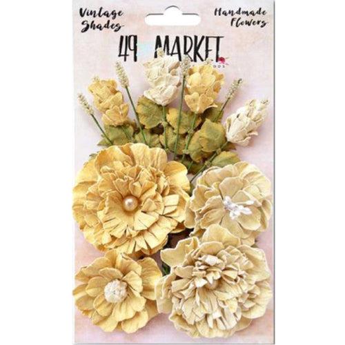 49 and Market - Vintage Shades Bouquet Assorted Sizes 14  pack - Yellow