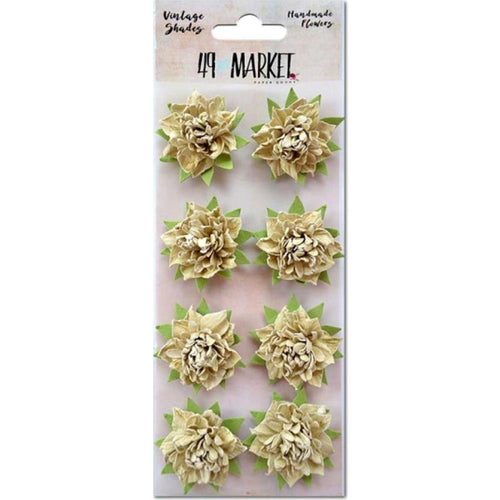 49 and Market - Vintage Shades Blossoms 1.25 inch 8 pack - Ecru