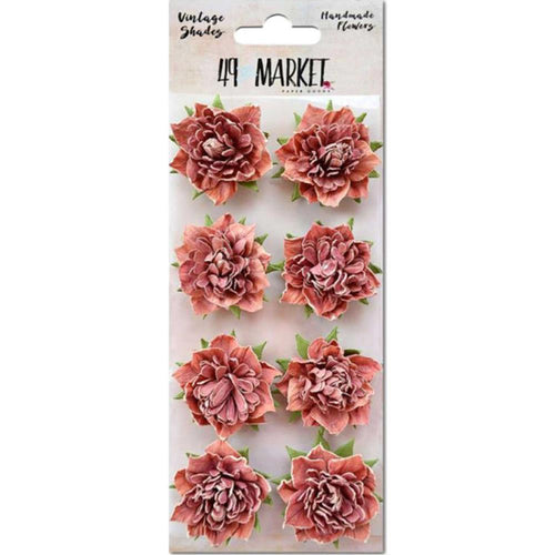 49 and Market - Vintage Shades Blossoms 1.25 inch 8 pack Cerise