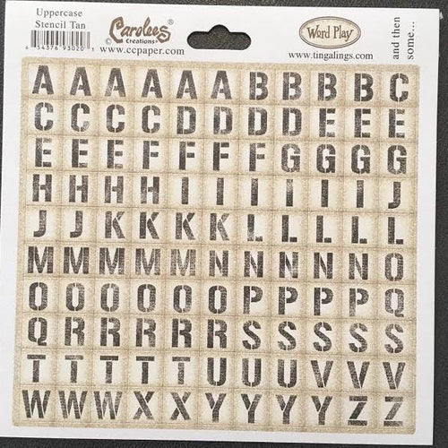 Adorn It - Uppercase Stencil Tan - stickers