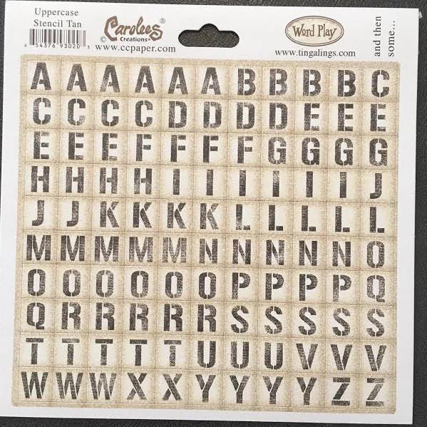 Adorn It - Uppercase Stencil Tan - stickers