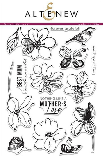 Altenew Large Clear Stamps Set - Wild Hibiscus