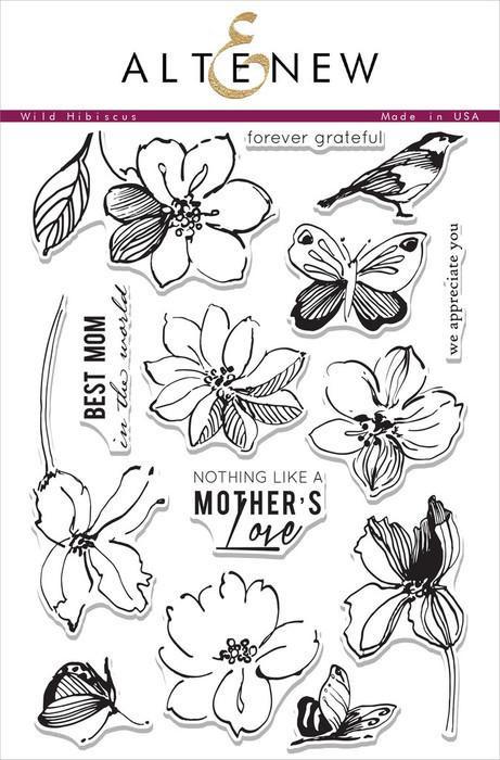 Altenew Large Clear Stamps Set - Wild Hibiscus