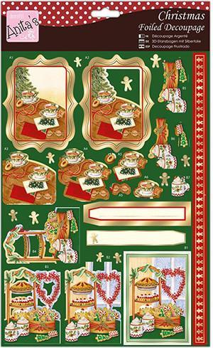 Anita's A4 Foiled Decoupage Sheet - Festive Treats