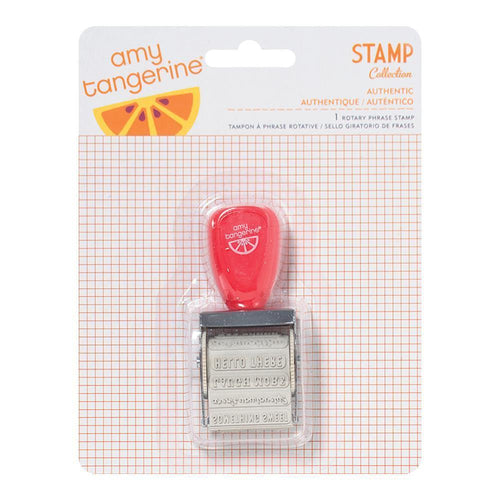 American Crafts Amy Tangerine Yes Please Roller Stamp 12 Phrases