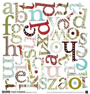 BasicGrey - Figgy 12x12 Monogram Stickers