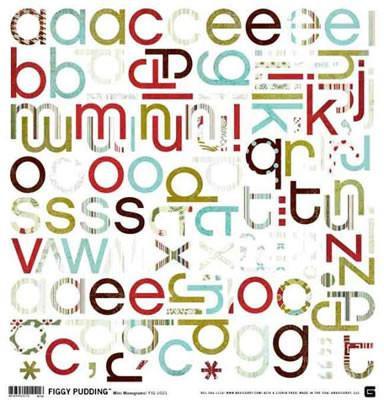 BasicGrey - Figgy 12x12 Mini Monogram Stickers