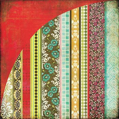 BasicGrey - Hello Luscious - Raddish 12x12 d/sided paper (pack of 10)