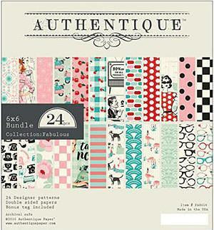 Authentique Double-Sided Cardstock Pad 6inch X6inch 24 pack  Fabulous12 Designs/2 Each