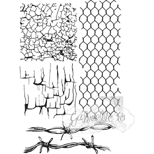 49 & Market Clear Stamps 4 inch X6 inch Gabis Crackle Texture