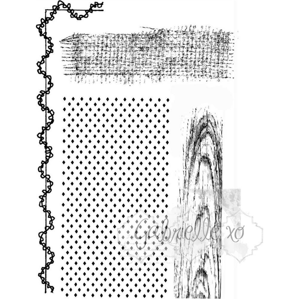 49 & Market Clear Stamps 4 inch X6 inch Gabis Borders & Textures