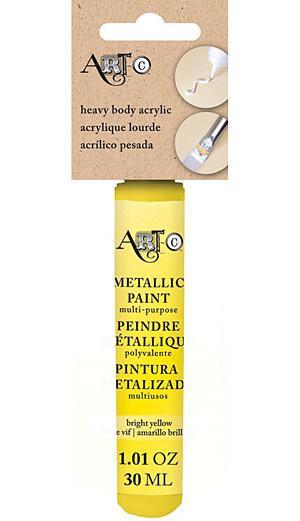 Art-C Heavy Body Acrylic Paint 30ml - Metallic Bright Yellow