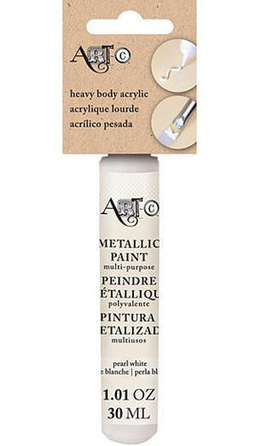 Art-C Heavy Body Acrylic Paint 30ml - Metallic Pearl White
