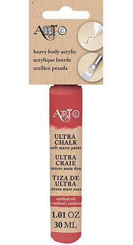 Art-C Heavy Body Ultra Chalk Acrylic Paint 30ml - Cardinal Red