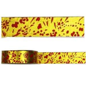 Amazing Value Washi Tape - Gold Metallic with red floral pattern design