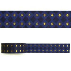 Amazing Value Washi Tape - Blue with Gold Foil Dot Design