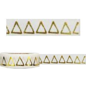 Amazing Value Foil Washi Tape - White with Gold metallic triangle Design