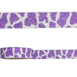 Amazing Value Washi Tape - White Washi Tape with Purple Glitter Design