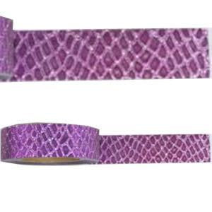 Amazing Value Washi Tape - Purple Glitter Washi Tape with Crocodile pattern design