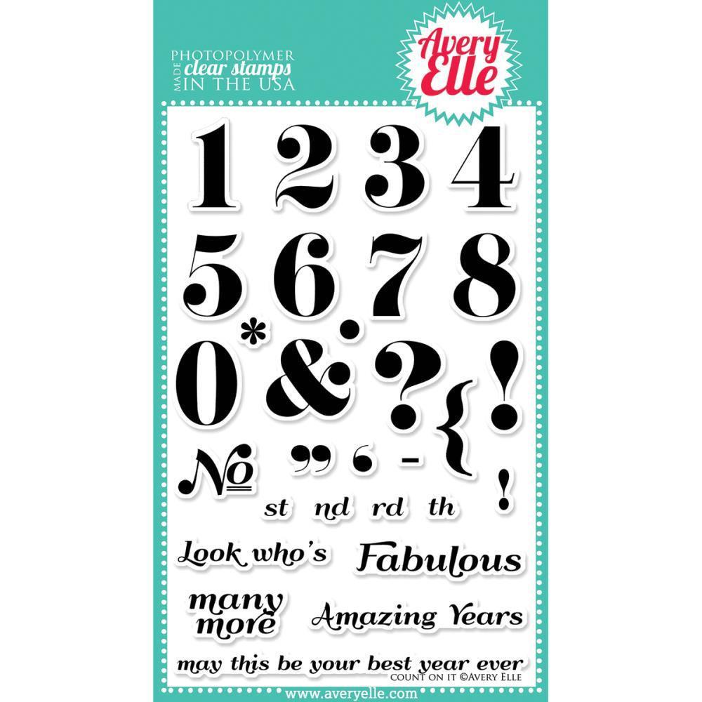 Avery Elle Clear Stamp Set 4X6 inch - Count On It