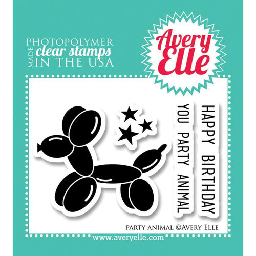 Avery Elle Clear Stamp Set 2X3 inch - Party Animal