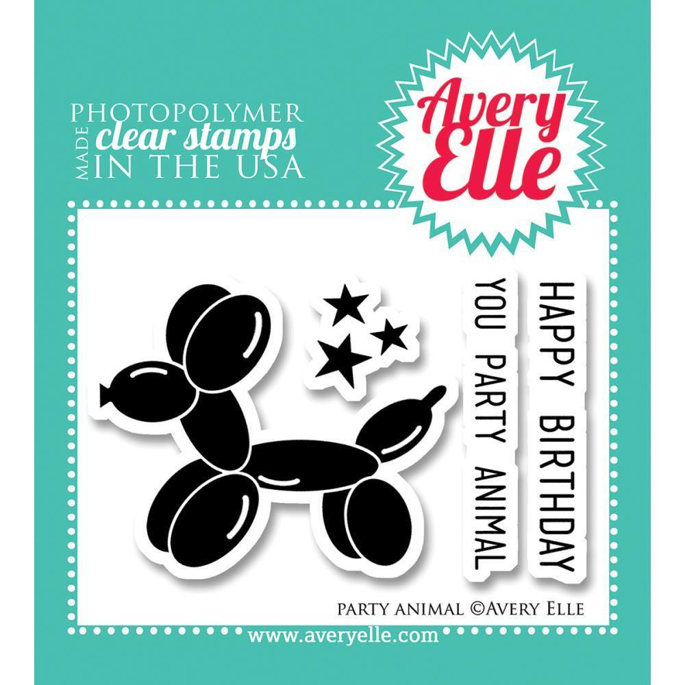 Avery Elle Clear Stamp Set 2X3 inch - Party Animal