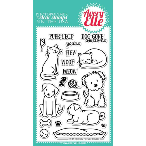 Avery Elle Clear Stamp Set 4X6 inch - Furry Friends
