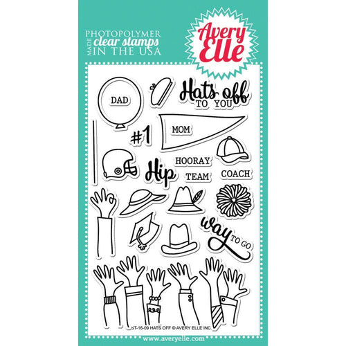 Avery Elle Clear Stamp Set 4X6 inch - Hats Off