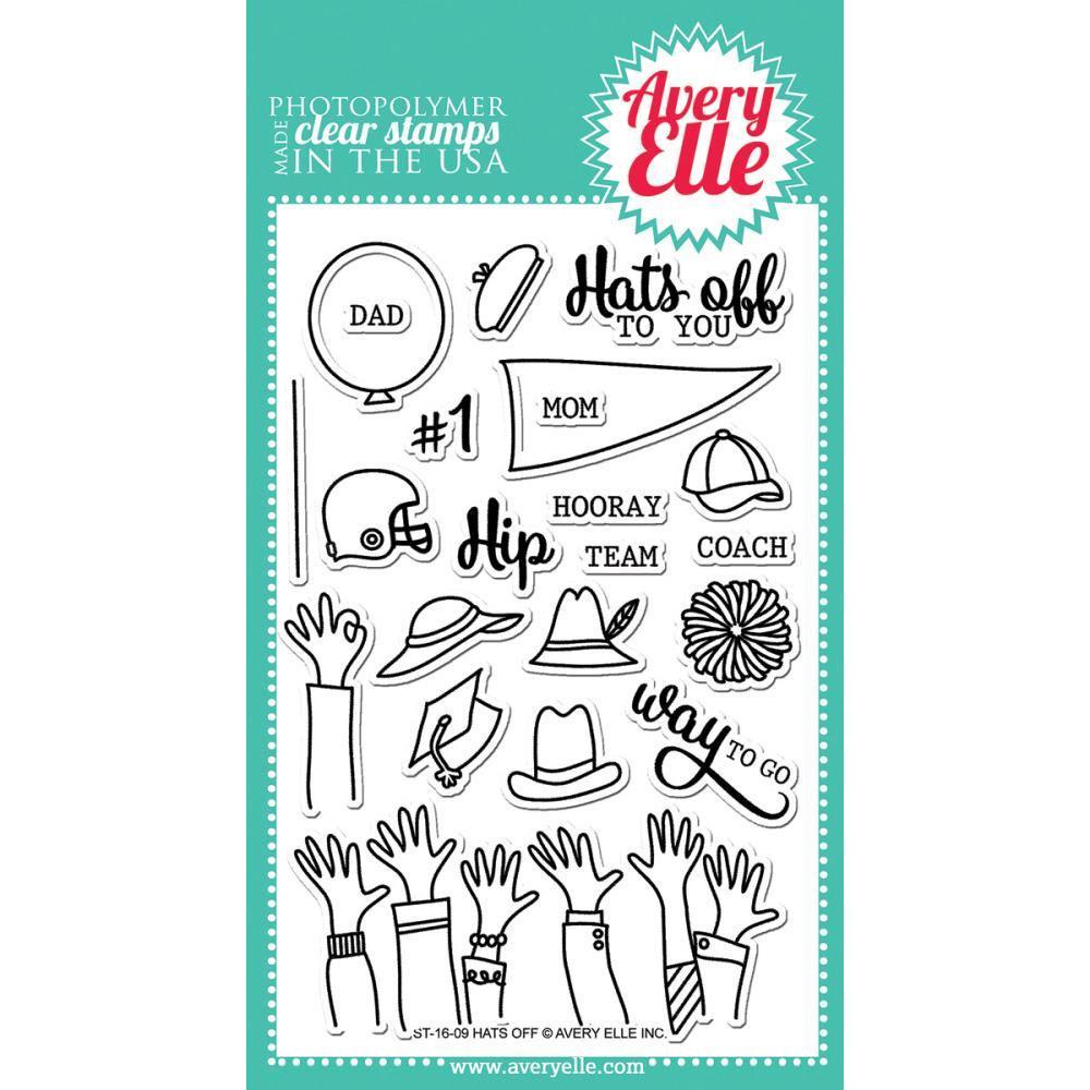 Avery Elle Clear Stamp Set 4X6 inch - Hats Off
