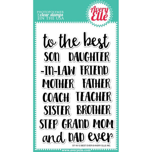 Avery Elle Clear Stamp Set 4X6 inch - Best Ever